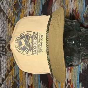 VTG Kentucky Sportsman Taxidermy Khaki/Oliver Green Rope Canvas Ziplock Hat